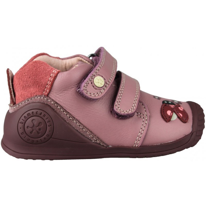 BIOMECANICS ZAPATO BEBE DOBLE VELCRO JUNGLE  MALVA