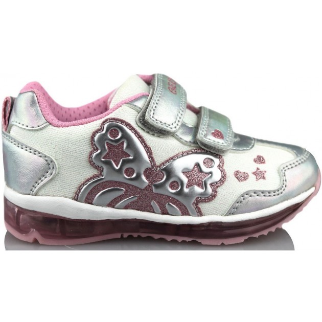 GEOX G B GLIT MET BLANCO