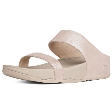 FITFLOP LULU SHIMMER SUEDE SLIDE  ROSA