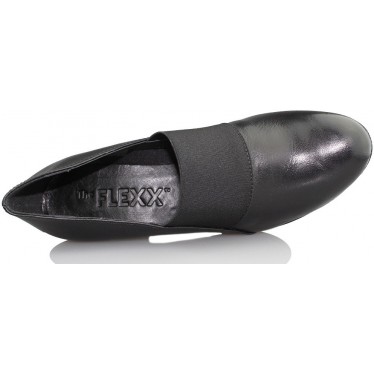 FLEXX ZAPATO TACON COMODO MUJER  NEGRO