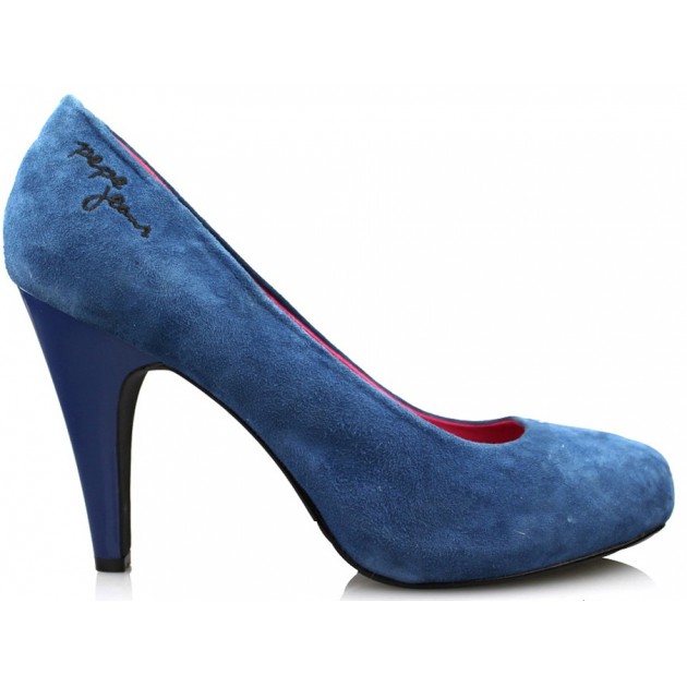 PEPE JEANS HI HEEL COURT SHOE  AZUL