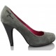 PEPE JEANS HI HEEL COURT SHOE  GRIS