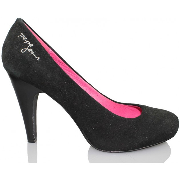 PEPE JEANS HI HEEL COURT SHOE  NEGRO