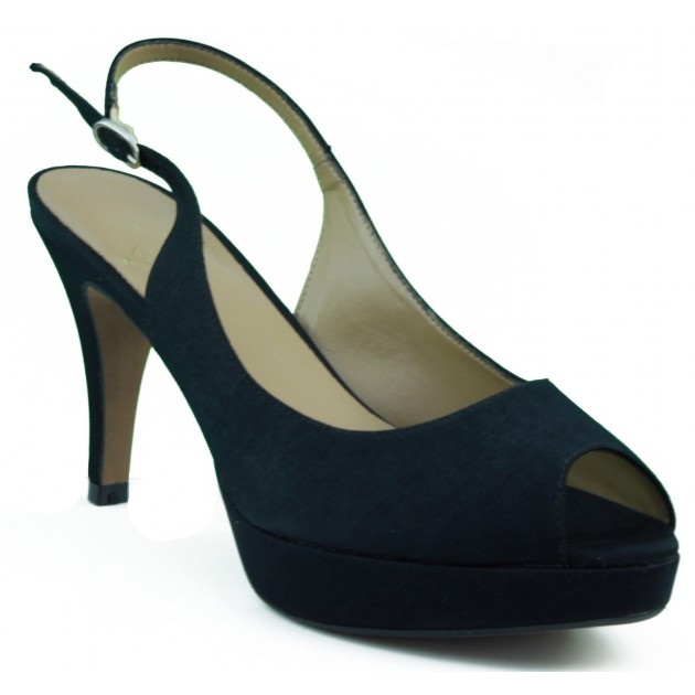 MARIAN ZAPATO SALON DE FIESTA PUNTA ABIERTA MUJER NEGRO