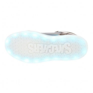GRIJZE EN PAARSE SKECHERS SNEAKERS  GRIS