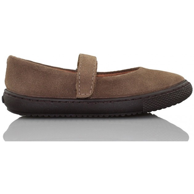 VULLADI BAILARINA CON VELCRO COMODA NIÑA MARRON