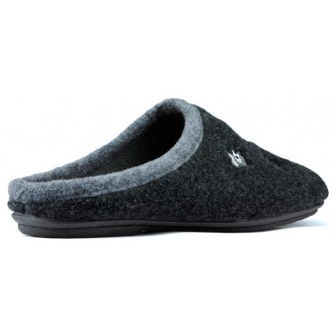 ZAPATILLAS DE CASA VULLADI MUTON EL CAMALEON  NEGRO