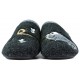 ZAPATILLAS DE CASA VULLADI MUTON EL CAMALEON  NEGRO