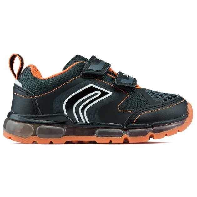 Geox Jr Android Boy Shoes  BLACK_ORANGE