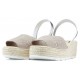 SANDALIAS CON CUÑA ARANTXA SERRAJE COMODAS  NIQUEL