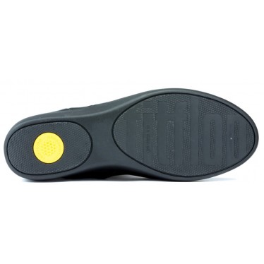 FITFLOP SKATEBOOTIE LEDERLAARZEN  BLACK