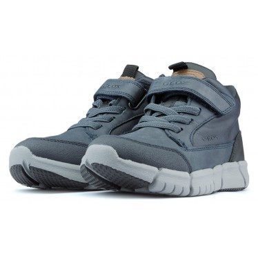GEOX FLEXYPER LAARZEN  NAVY_BLACK