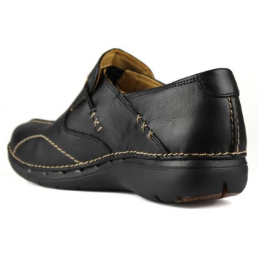 CLARKS UN LOOP LEATHER PIEL  BLACK