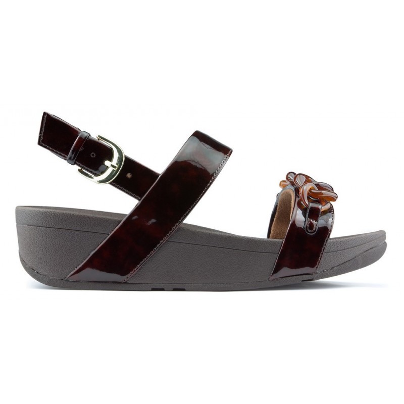 SANDALIAS FITFLOP LOTTIE TORTOISESHELL CHAIN  CHOCOLATE