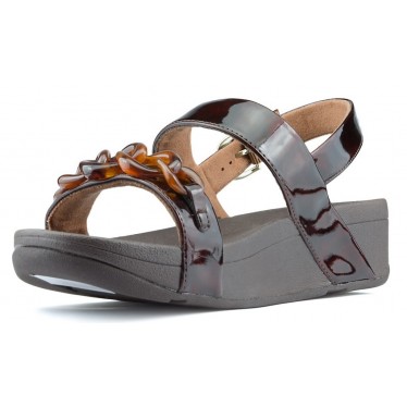 SANDALIAS FITFLOP LOTTIE TORTOISESHELL CHAIN  CHOCOLATE