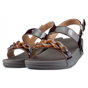 SANDALIAS FITFLOP LOTTIE TORTOISESHELL CHAIN  CHOCOLATE