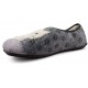 ZAPATILLAS CASA VULLADI MUJER GATITOS CERRADAS  GRIS