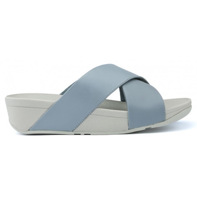 SANDALIAS FITFLOP LULU CROSS SLIDE K04 GREY SANDALIAS FITFLOP LULU CROSS SLIDE K04 GREY