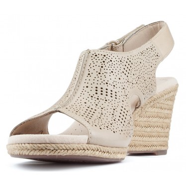 SANDALIAS CON CUÑA CLARKS LAFLEY ROSEN  SAND