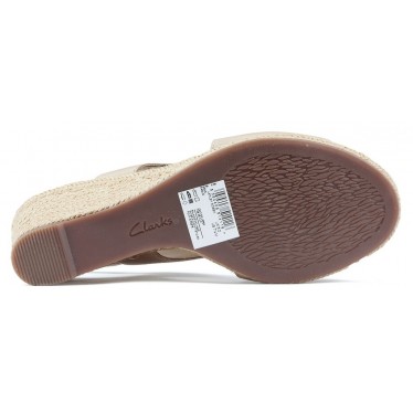 SANDALIAS CON CUÑA CLARKS LAFLEY ROSEN  SAND