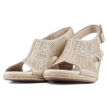 SANDALIAS CON CUÑA CLARKS LAFLEY ROSEN  SAND