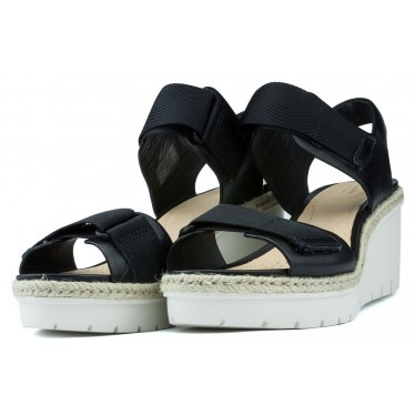 SANDALIAS CLARKS PALM SHINE  BLACK LEATHER
