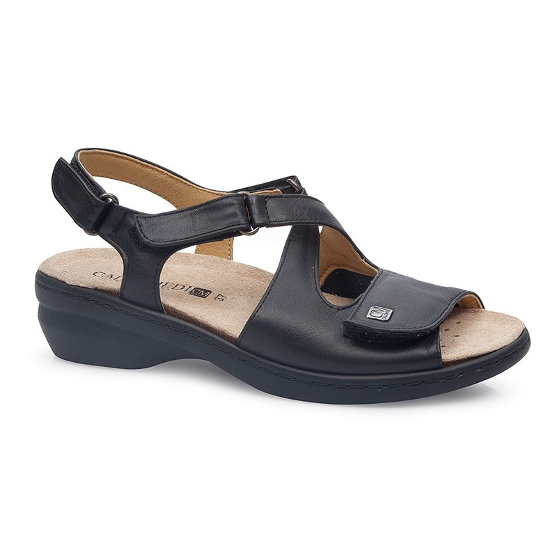 SANDALIA CALZAMEDI COMODA JUANETE ELASTICO  NEGRO
