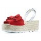 SANDALIAS CON CUÑA ARANTXA SERRAJE YUTE  ROJO