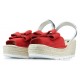 SANDALIAS CON CUÑA ARANTXA SERRAJE YUTE  ROJO