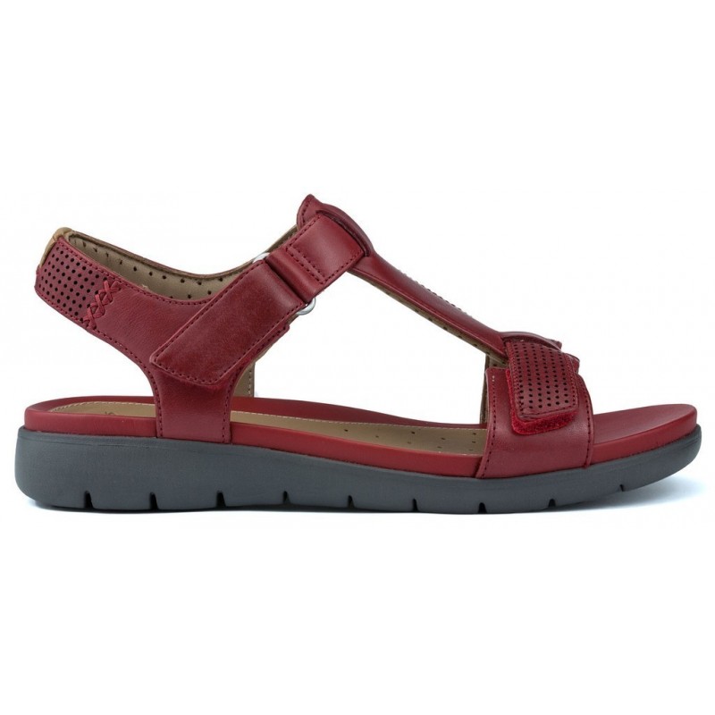 SANDALIAS CLARKS UN HAYWOOD  RED LEATHER