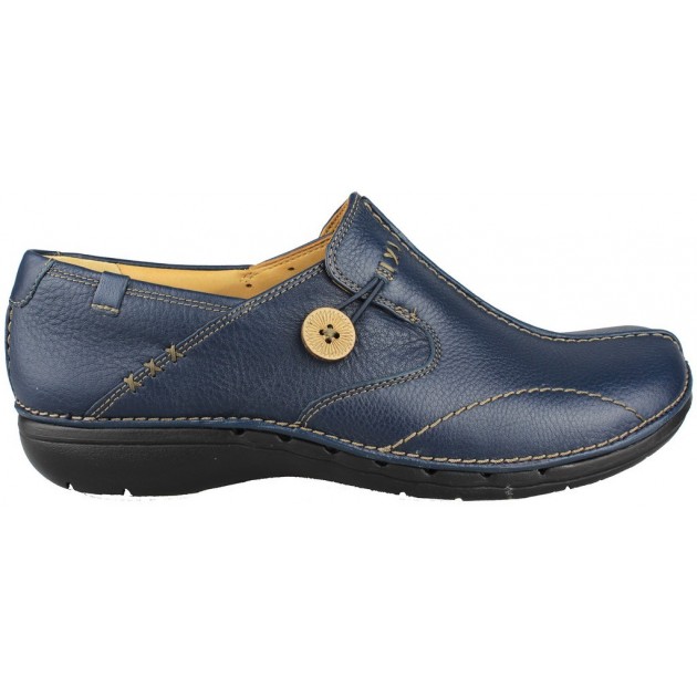 CLARKS UN LOOP LEATHER PIEL  BLUE