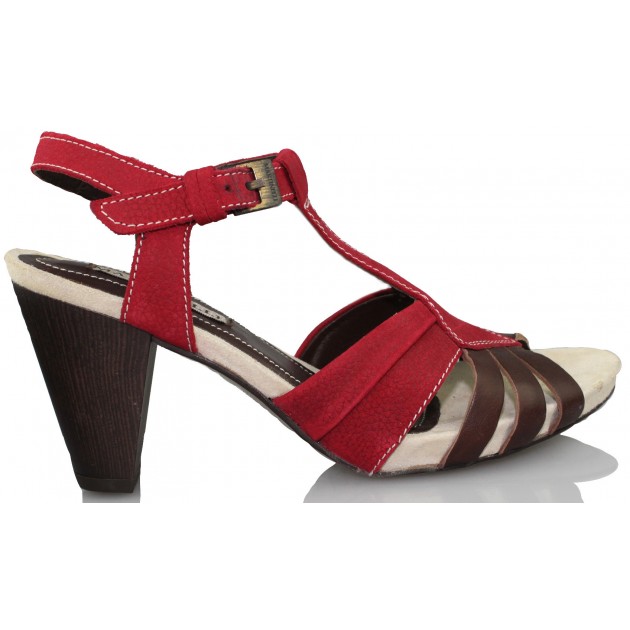 MARTINELLI MUJER SANDALIA TACON ROJO