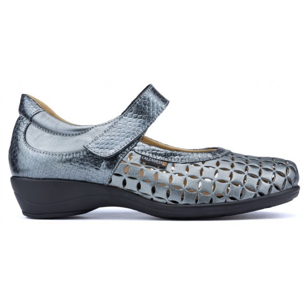CALZAMEDI VIERKANTE VROUWEN MANOLETINAS GRIS CALZAMEDI VIERKANTE VROUWEN MANOLETINAS GRIS