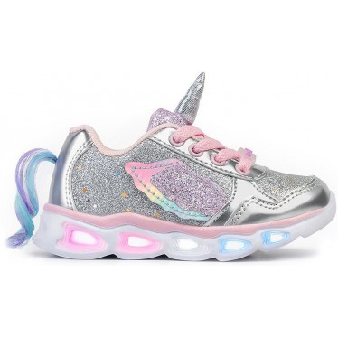EENHOORN SNEAKERS MET LICHT 29405  PLATA