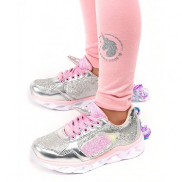 EENHOORN SNEAKERS MET LICHT 29405  PLATA