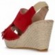 BRUINE ESPADRILLEN APHRODIETRANDEN  ROJO