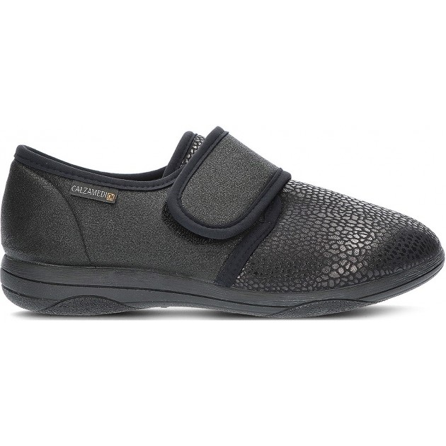 EXTRA COMFORTABELE CALZAMEDI SLIPPERS VOOR DAMES W 3070 BLACK_DOTS EXTRA COMFORTABELE CALZAMEDI SLIPPERS VOOR DAMES W 3070 BLACK_DOTS