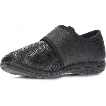 EXTRA COMFORTABELE CALZAMEDI SLIPPERS VOOR DAMES W 3070  BLACK_DOTS