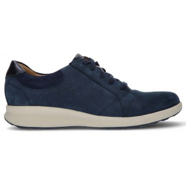 CLARKS UN ADORN LACE SNEAKERS  NAVY