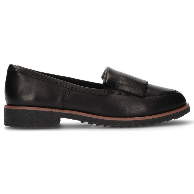 CLARKS GRIFFIN KILT LOAFERS  BLACK