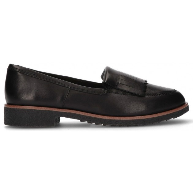 CLARKS GRIFFIN KILT LOAFERS  BLACK