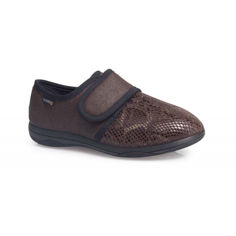 EXTRA COMFORTABELE CALZAMEDI SLIPPERS VOOR DAMES W 3070  MARRON