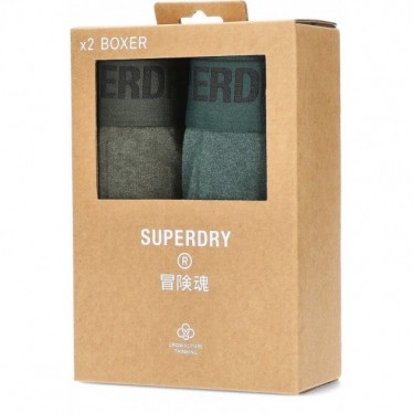 SUPERDRY BOXER M3110339 DUBBELE PACK  OLIVE