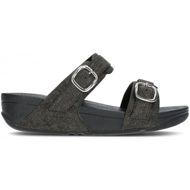 SANDALEN FITFLOP LULU VERSTELBARE SLIDES  BLACK