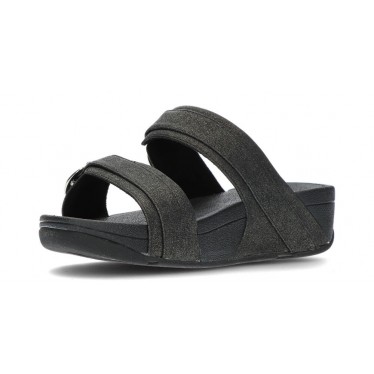 SANDALEN FITFLOP LULU VERSTELBARE SLIDES  BLACK