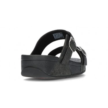 SANDALEN FITFLOP LULU VERSTELBARE SLIDES  BLACK