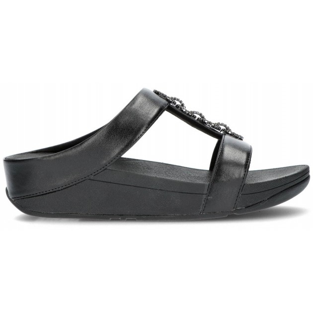 FITFLOP FIJNE SANDALEN SPARKLE SLIDES BLACK FITFLOP FIJNE SANDALEN SPARKLE SLIDES BLACK