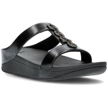 FITFLOP FIJNE SANDALEN SPARKLE SLIDES  BLACK