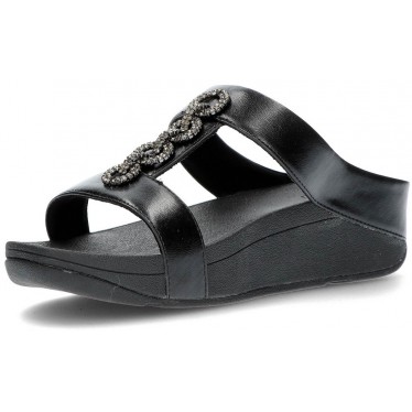 FITFLOP FIJNE SANDALEN SPARKLE SLIDES  BLACK