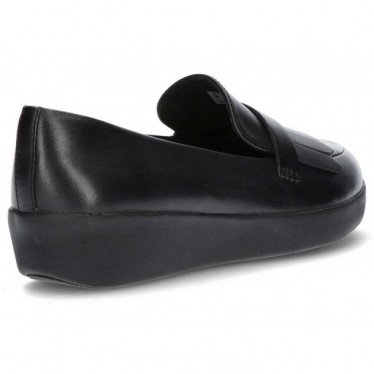 FITFLOP SUPERSKATE FRINGE EI6 MOCASSINS  BLACK